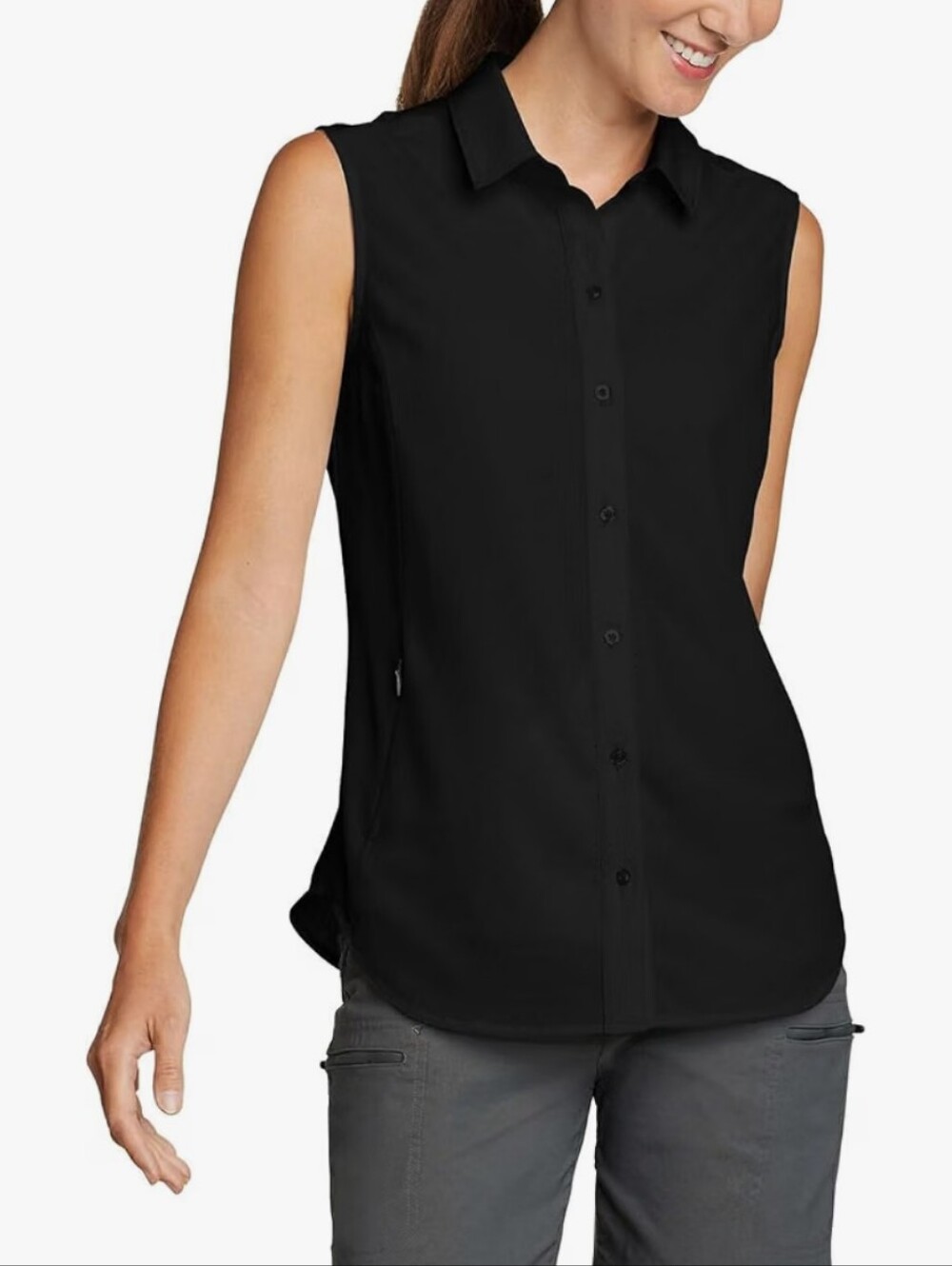 Eddie Bauer Sleeveless Tech Shirt in Black